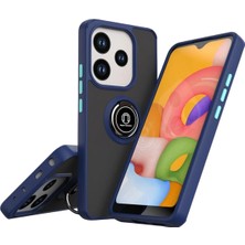 Newface Hnrlishp New Xiaomi Redmi Note 14 4g Montreal Yüzüklü Silikon Kapak - Lacivert