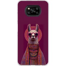 TechTree Poco X3-X3 Pro-Nfc Uyumlu Kozmik Lama Baskılı Silikon Kılıf