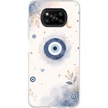 TechTree Poco X3-X3 Pro-Nfc Uyumlu Şans Getiren Nazar Tasarımı Baskılı Silikon Kılıf