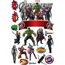 Bsb Marvel Sticker Telefon Laptop Notebook Tablet Defter Matara Stiker Etiket ST790