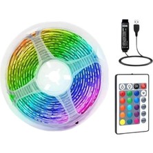 Nevamel Rgb Şerit LED 10 Metre LED Işık Kumanda ile Kontrol Rgb