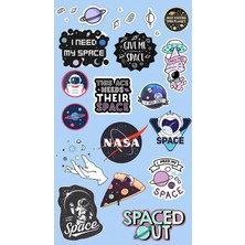 Bsb Uzay Nasa Sticker Telefon Laptop Notebook Tablet Defter Matara Stiker Etiket ST462