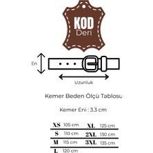 Kod Deri Erkek Hakiki Deri Lacivert Kemer