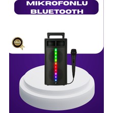 Nevamel Bluetooth Işıklı Hoparlör – 2X5W Güç | USB + Tf Kart + Fm Radyo | Siyah Renk