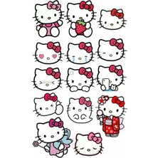 Bsb Hello Kitty Sticker Telefon Laptop Notebook Tablet Defter Matara Stiker Etiket ST734