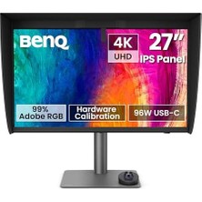 Benq PD2770U 27 Inç 4K Renk Yönetimi Monitörü, Donanım Kalibrasyonu,% 99 Abobe Rgb/dcı-P3,% 100 REC.709, 96W Usb-C, Papatya Zinciri, Kvm, Yüksekliği Ayarlanabilir, Grafik ve Video Düzenleme Stüdyosu