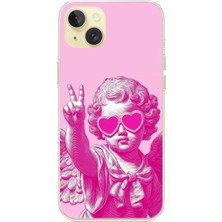 TechTree iPhone 15 Plus Uyumlu Neon Gözlüklü Modern Eros Baskılı Silikon Kılıf