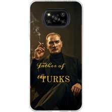 TechTree Poco X3-X3 Pro-Nfc Uyumlu Atatürk Father Of The Turks Baskılı Silikon Kılıf