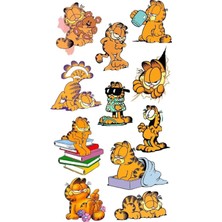 Bsb Garfield Sticker Telefon Laptop Notebook Tablet Defter Matara Stiker Etiket ST1024