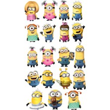 Bsb Minions Sticker Telefon Laptop Notebook Tablet Defter Matara Stiker Etiket ST630