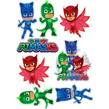 Bsb Pj Masks Sticker Telefon Laptop Notebook Tablet Defter Matara Stiker Etiket ST236