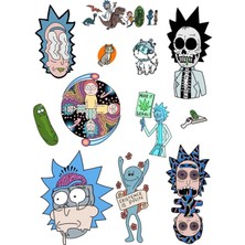 Bsb Rick And Morty Sticker Telefon Laptop Notebook Tablet Defter Matara Stiker Etiket ST207