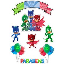 Bsb Pj Masks Sticker Telefon Laptop Notebook Tablet Defter Matara Stiker Etiket ST232