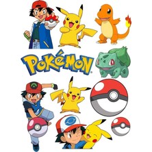 Bsb Pokemon Sticker Telefon Laptop Notebook Tablet Defter Matara Stiker Etiket ST949