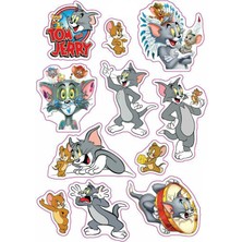 Bsb Toma And Jerry Sticker Telefon Laptop Notebook Tablet Defter Matara Stiker Etiket ST1009