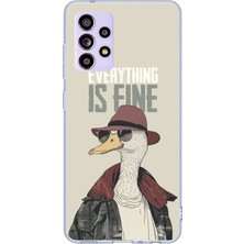 TechTree Samsung Galaxy A32 Uyumlu Everything Is Fine Baskılı Silikon Kılıf