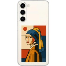 TechTree Samsung Galaxy S24 Plus Uyumlu Bauhaus Inci Küpeli Kız Baskılı Silikon Kılıf