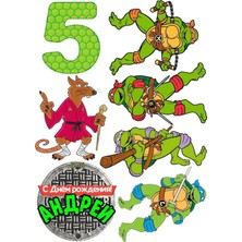 Bsb Ninja Kaplumbağalar Sticker Telefon Laptop Notebook Tablet Defter Matara Stiker Etiket ST1015