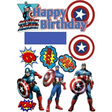 Bsb Captain America Sticker Telefon Laptop Notebook Tablet Defter Matara Stiker Etiket ST683