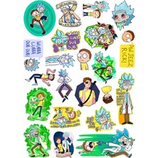 Bsb Rick And Morty Sticker Telefon Laptop Notebook Tablet Defter Matara Stiker Etiket ST340
