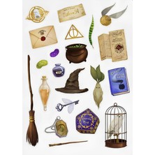 Bsb Harry Potter Sticker Telefon Laptop Notebook Tablet Defter Matara Stiker Etiket ST451