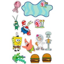 Bsb Sünger Bob Sticker Telefon Laptop Notebook Tablet Defter Matara Stiker Etiket ST631