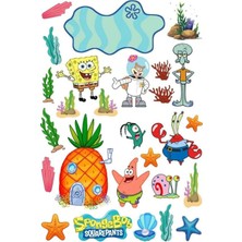 Bsb Sünger Bob Sticker Telefon Laptop Notebook Tablet Defter Matara Stiker Etiket ST651