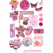 Bsb Y2K Sticker Telefon Laptop Notebook Tablet Defter Matara Stiker Etiket ST447