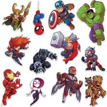 Bsb Marvel Sticker Telefon Laptop Notebook Tablet Defter Matara Stiker Etiket ST745