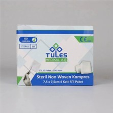 Tules Non-Woven Steril Spanc Gazli Bez Gaz Kompres 7,5x7,5 100 Adet 1 Kutu