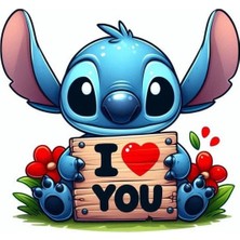 Bsb Lilo ve Stitch Sticker Telefon Laptop Notebook Tablet Defter Matara Stiker Etiket ST942