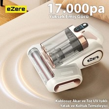 Nevamel® Ezere Dustaway 17000PA Güçlü Kablosuz Akar ve Toz Uv Işıklı Yatak ve Koltuk TEMIZLEYICI-(5775)