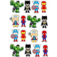 Bsb Marvel Sticker Telefon Laptop Notebook Tablet Defter Matara Stiker Etiket ST676