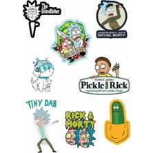 Bsb Rick And Morty Sticker Telefon Laptop Notebook Tablet Defter Matara Stiker Etiket ST203