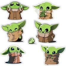 Bsb Baby Yoda Sticker Telefon Laptop Notebook Tablet Defter Matara Stiker Etiket ST645