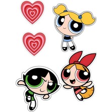 Bsb Powerpuff Girls Sticker Telefon Laptop Notebook Tablet Defter Matara Stiker Etiket ST191