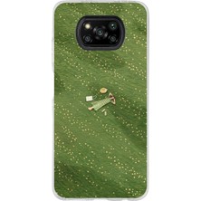 TechTree Poco X3-X3 Pro-Nfc Uyumlu Zamanı Durduran Yeşil Papatya Düşleri Baskılı Silikon Kılıf