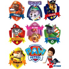 Bsb Paw Patrol Sticker Telefon Laptop Notebook Tablet Defter Matara Stiker Etiket ST626
