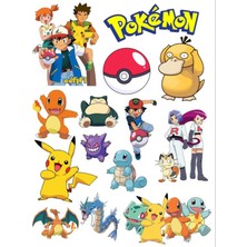 Bsb Pokemon Sticker Telefon Laptop Notebook Tablet Defter Matara Stiker Etiket ST627