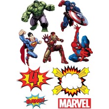 Bsb Marvel Sticker Telefon Laptop Notebook Tablet Defter Matara Stiker Etiket ST692