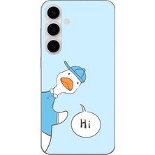 TechTree Samsung Galaxy S24 Fe Uyumlu Merhaba Ördek Baskılı Silikon Kılıf