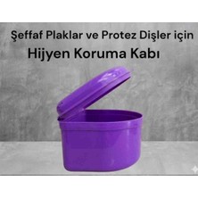 Vulli Diş Plak Kabı Protez Kutusu 1 Adet Büyük Boy Çeşitli Renkler