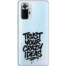 TechTree Redmi Note 10 Pro Uyumlu Crazy Trust Baskılı Silikon Kılıf