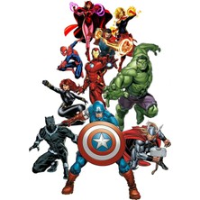 Bsb Marvel Sticker Telefon Laptop Notebook Tablet Defter Matara Stiker Etiket ST772