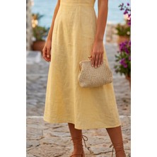 Vivazzaluxe Vintage Model Hasır Örme Mini Omuz, Portföy Clutch Çanta