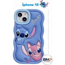 BMP GLOBAL Iphone 15 Uyumlu Stitch Karakterli Silikon Kılıf