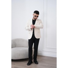 Dupont Erkek Keten Blazer Ceket Slim Fit Yazlık Nefes Alabilir