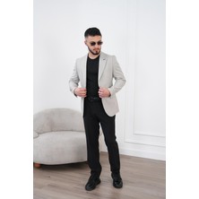 Dupont Erkek Keten Blazer Ceket Slim Fit Yazlık Nefes Alabilir