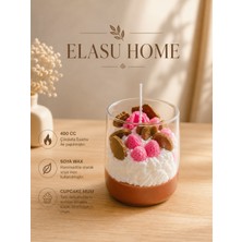 Elasu Cupcake Mum 400 cc Çikolata Esanslı Dekoratif Mum