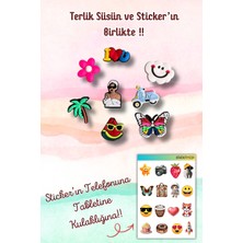 Birikiyedi Jibbitz Terlik Süsü 8'li Set Delikli Terliklerle Uyumlu/kelebek,güzel Kadın,ı Love You Figür